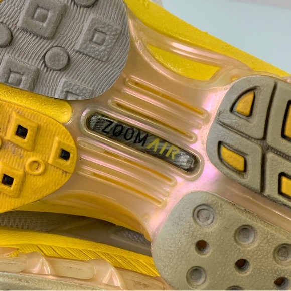 Nike Zoom Air Vapor series running iridescent trim sneaker white yellow SZ 7 EUC - Picture 6 of 16